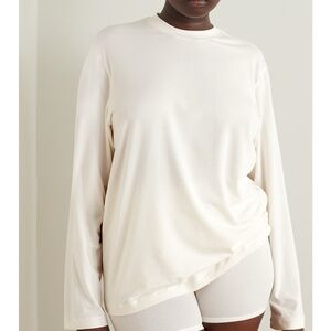 Skims Boyfriend Long Sleeve T Shirt & Loose Boxer Set Marble
